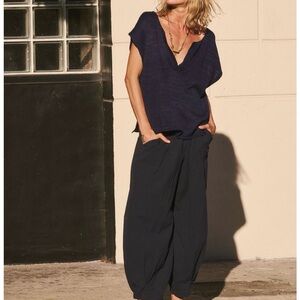 1.FREE PEOPLE BEACH
MARINA DEL SOL
SWEATER TOP SIZE Med NWOT Linen Blend